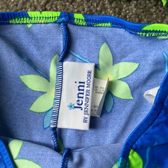 Jenni by Jennifer Moore girls neon blue and green bikini NWT - Picture 6 of 9